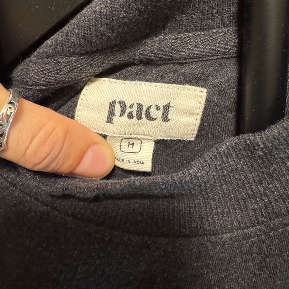 Pact Organic Cotton Tank Top M Gray Sleeveless Knit Shell Basic Layer - Picture 2 of 8